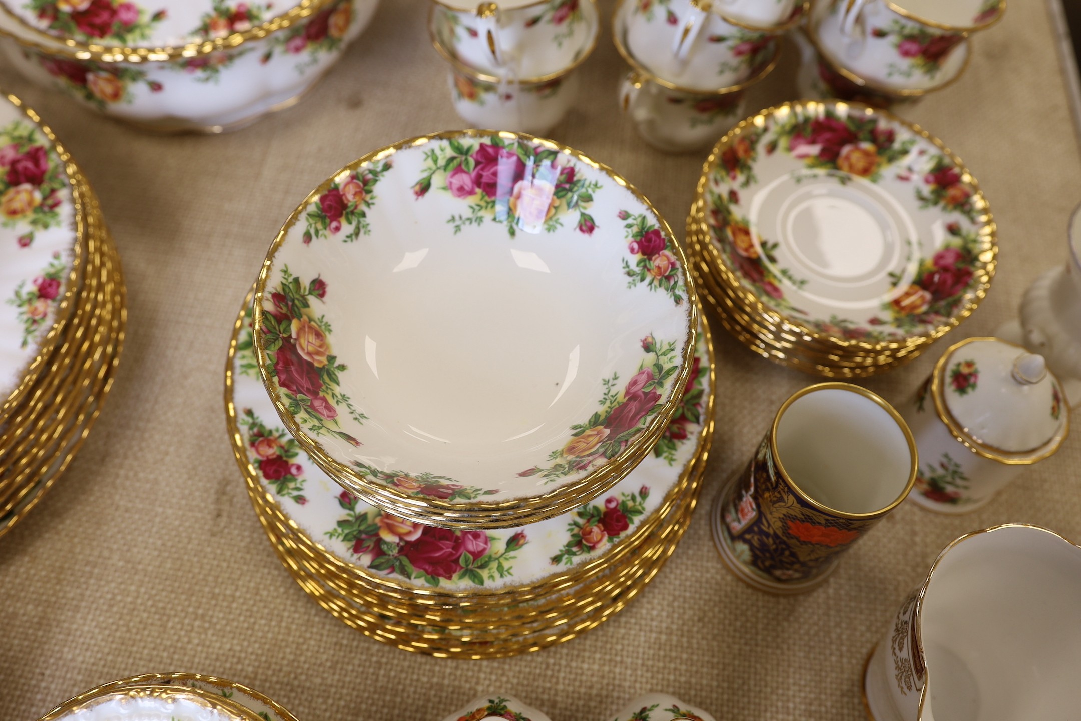 An extensive Royal Albert Old Country Roses tea and dinner service